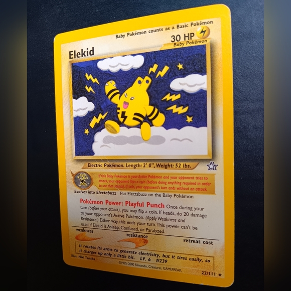 Elekid Pokemon Card - Neo Genesis - 22/111 Rare Non-Holo - Picture 6 of 9